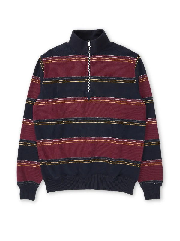 Reversible Half Zip Sweatshirt Hinkley Navy/Burgundy