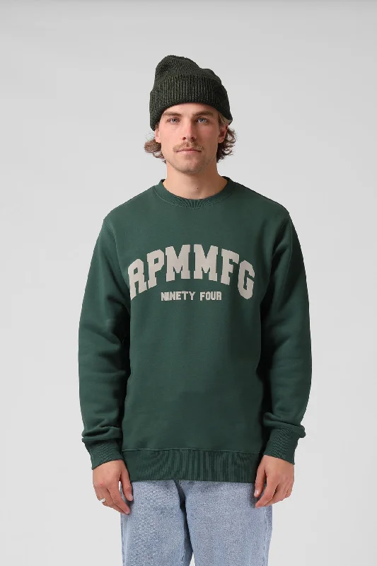 RPM Mens College Crew Pine Needle