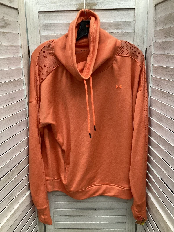 Athletic Sweatshirt Collar By Under Armour In Orange, Size: Xl