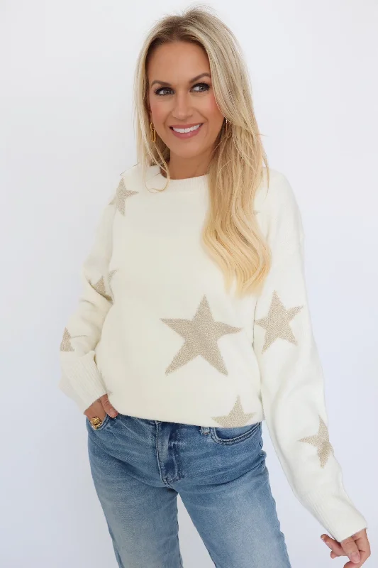 Star Power Sweater - Ivory