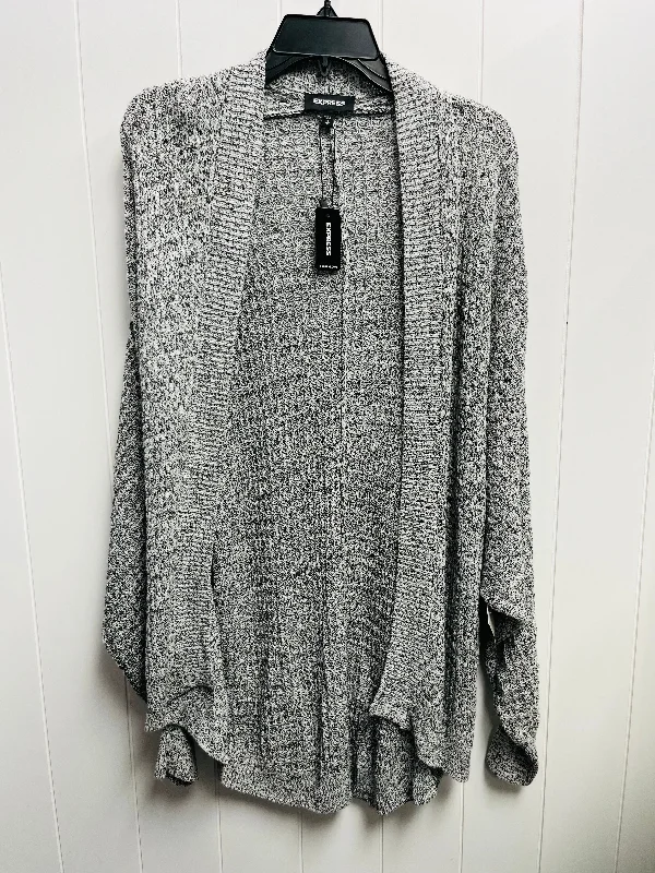 Sweater Cardigan By Express In Grey, Size: S