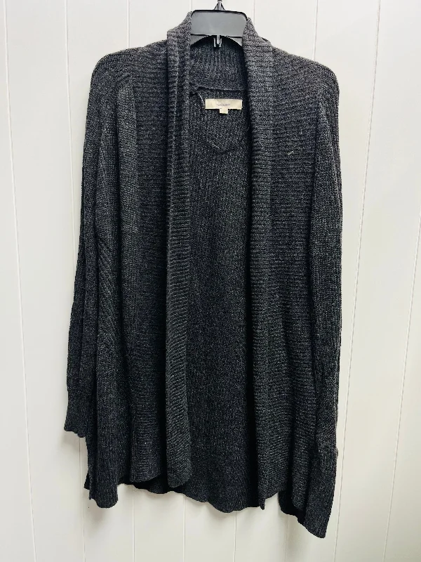 Sweater Cardigan By Loft In Grey, Size: M