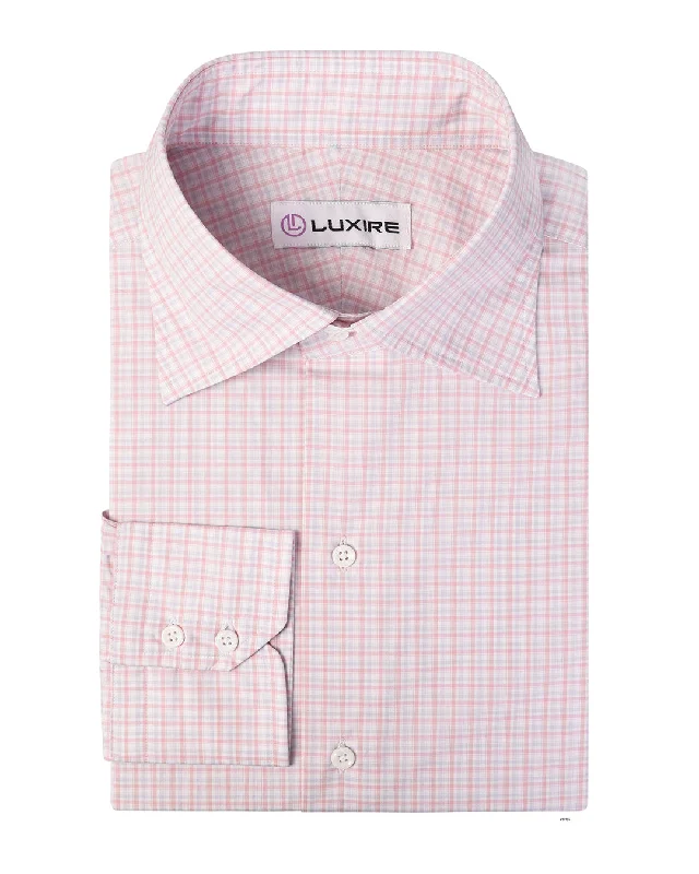 Alumo Salmon Pink and Grey Mini Tartan Checks