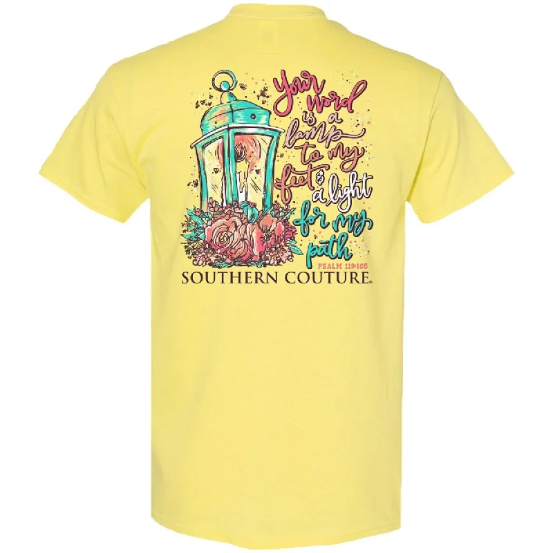 Southern Couture Classic Lamp Unto My Feet Faith T-Shirt