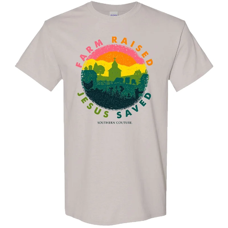 Southern Couture Soft Collection Farm Raised Jesus Saved T-Shirt