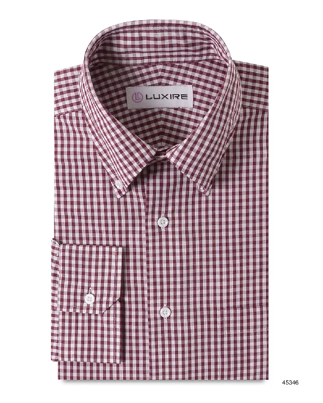 Brick Maroon Gingham Checks