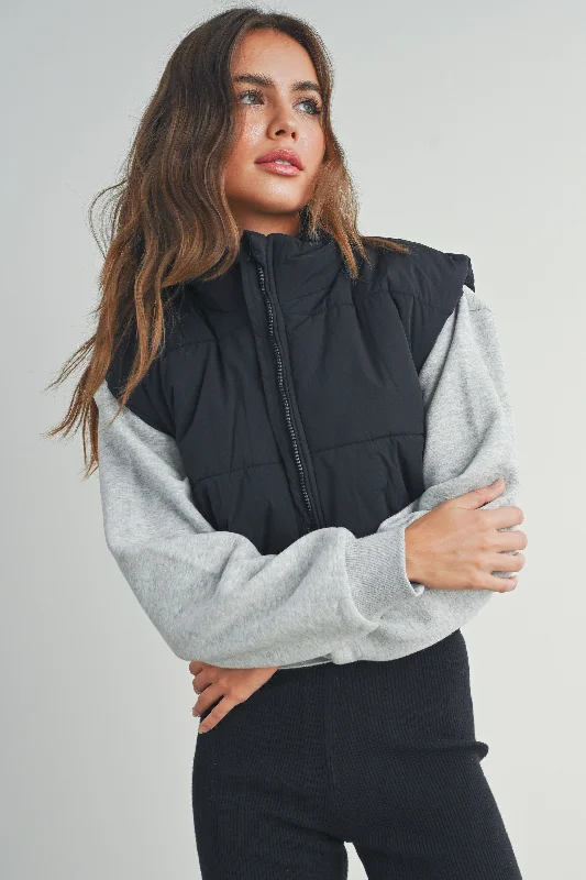 Cropped Puffer Vest