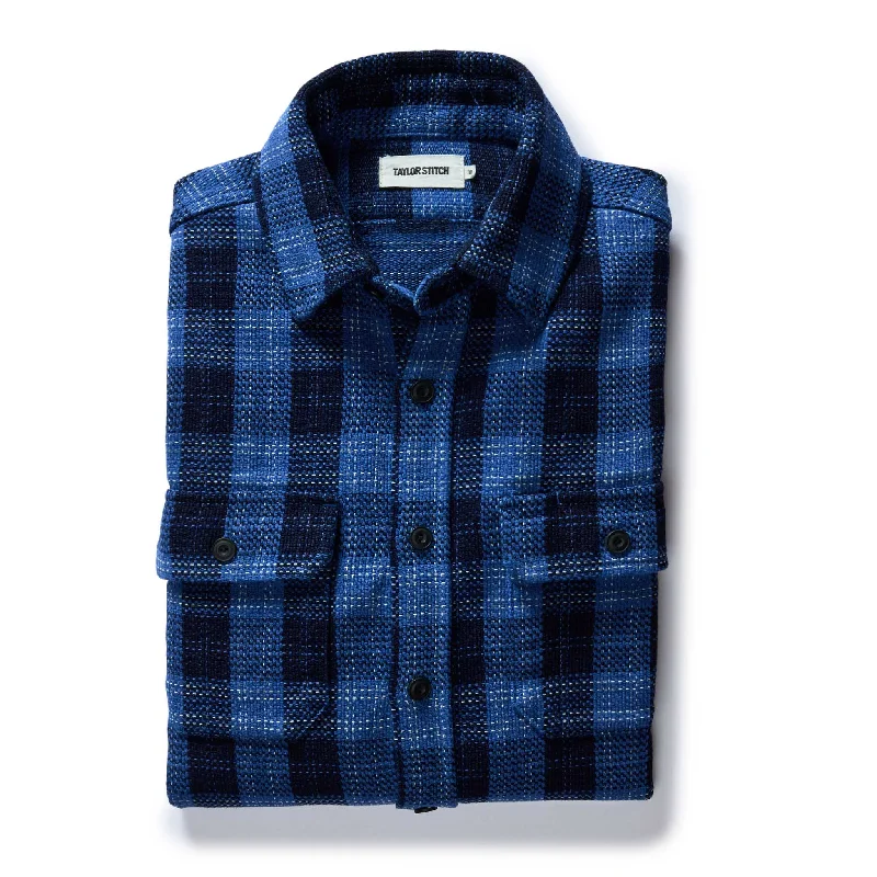 The Division Shirt in Rinsed Indigo Plaid