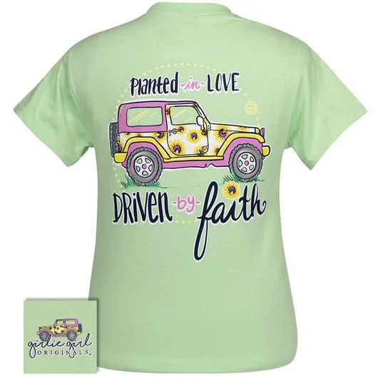 Girlie Girl Originals Preppy Driven By Faith Sunflower T-Shirt