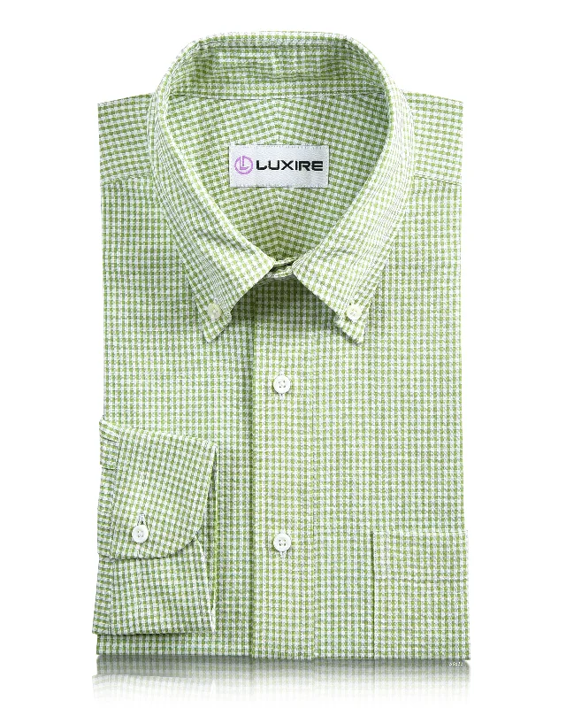 Green Small Gingham Seersucker