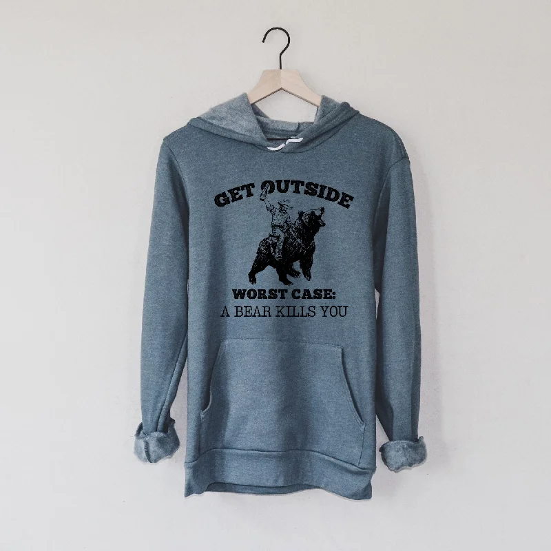 Hilarious Get Outside Bear Bella Canvas Sweatshirt or Hoodie *Unisex Fit*