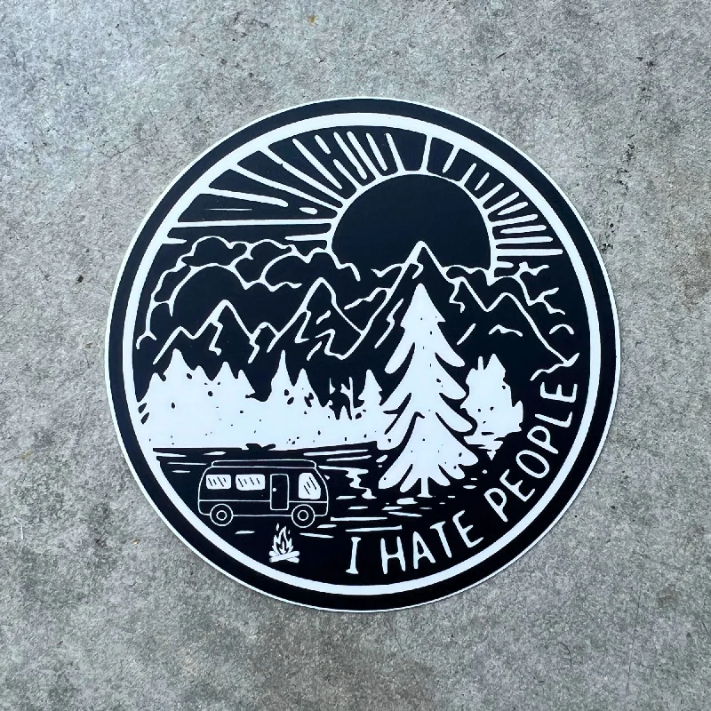 I Hate People Camping Sticker