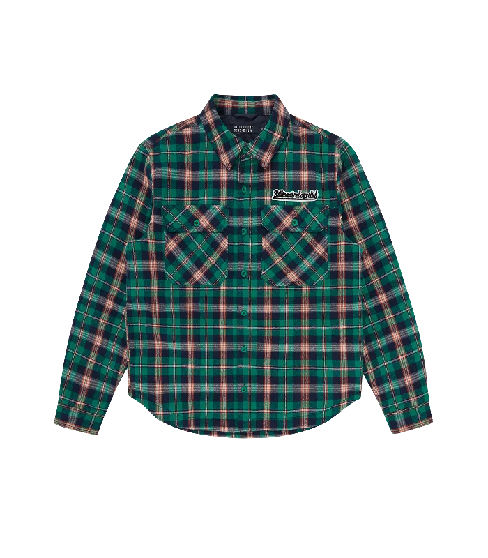 PADDED CHECK OVERSHIRT - GREEN CHECK