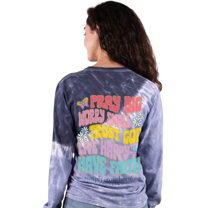 SALE Simply Southern Live Happy Have Faith Long Sleeve T-Shirt