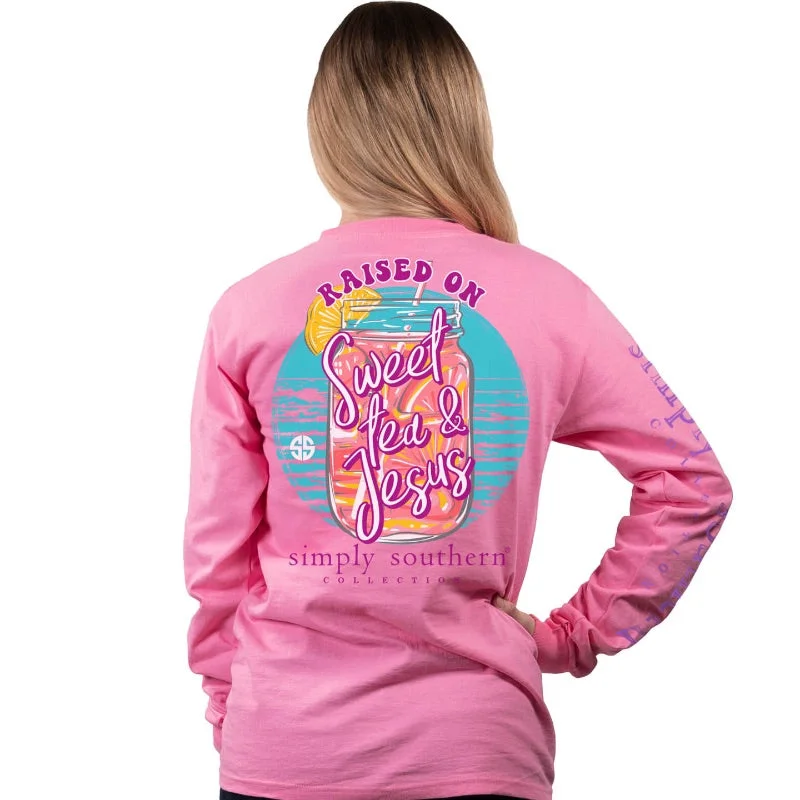 SALE Simply Southern Sweet Tea & Jesus Long Sleeve T-Shirt