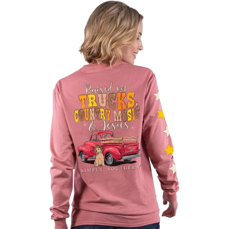 Simply Southern Trucks Music & Jesus Long Sleeve T-Shirt