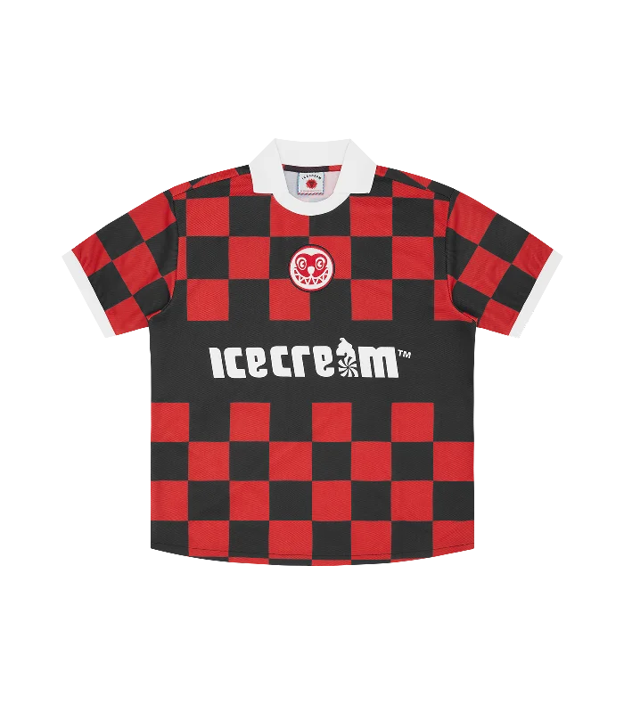 TEAM ICECREAM FOOTBALL SHIRT - RED CHECK