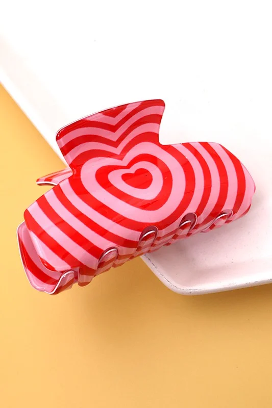 Swirly Heart Claw Clip