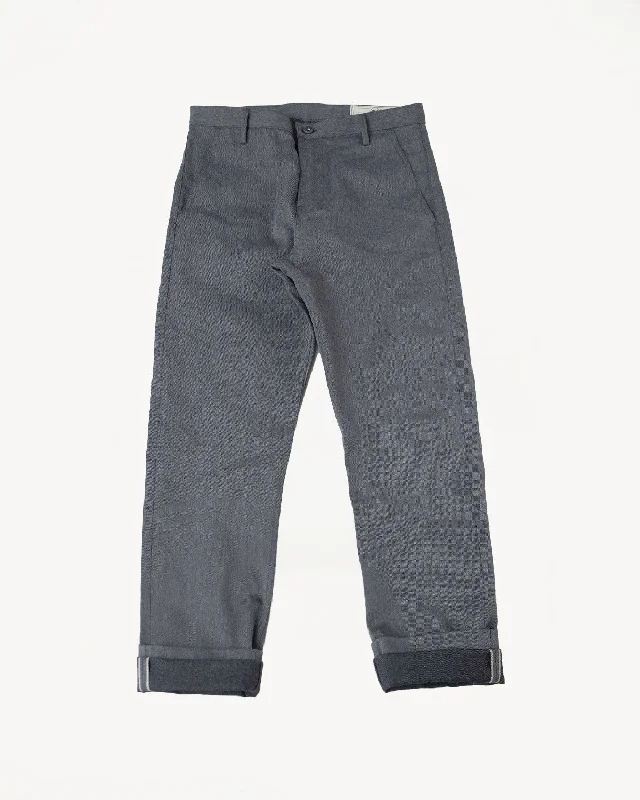 12oz Selvedge Officer Trouser High - Heather Grey