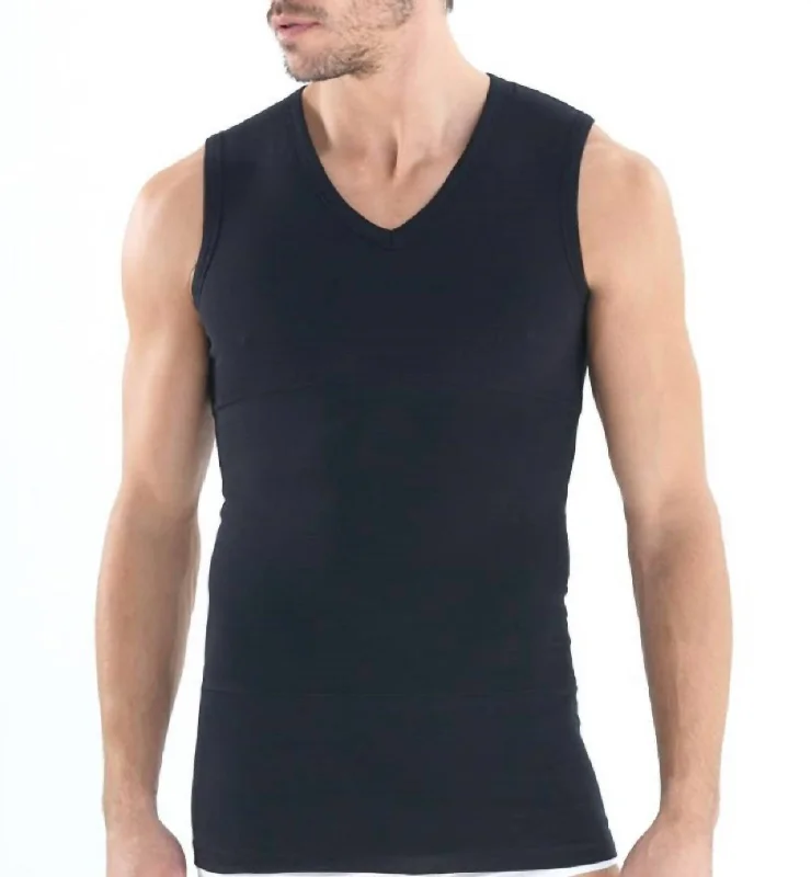 Body Control Advanced Shaping V-Neck Tank In Black