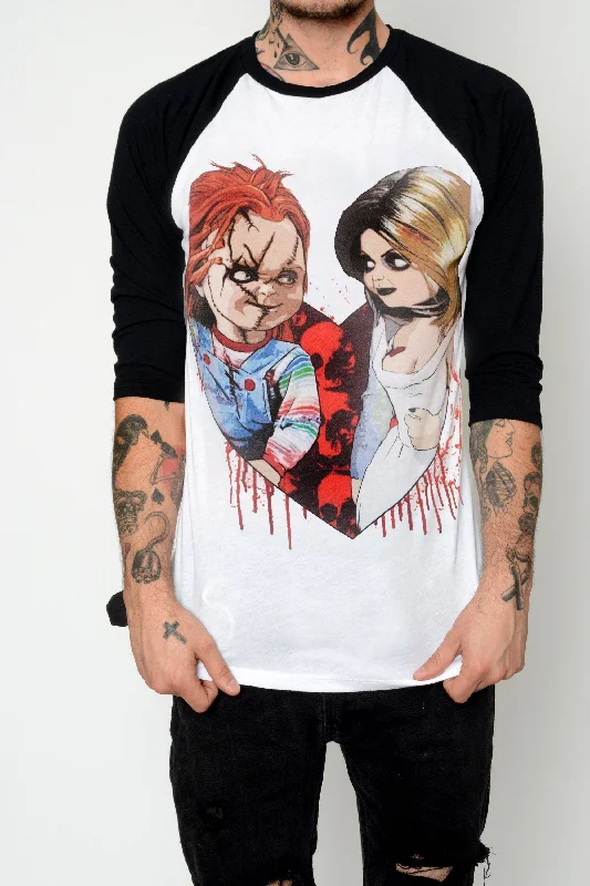 Chucky and Tiffany Baseball Tee (Men)