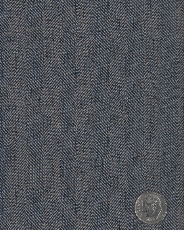 Dugdale Silver & Denim Blue Herringbone