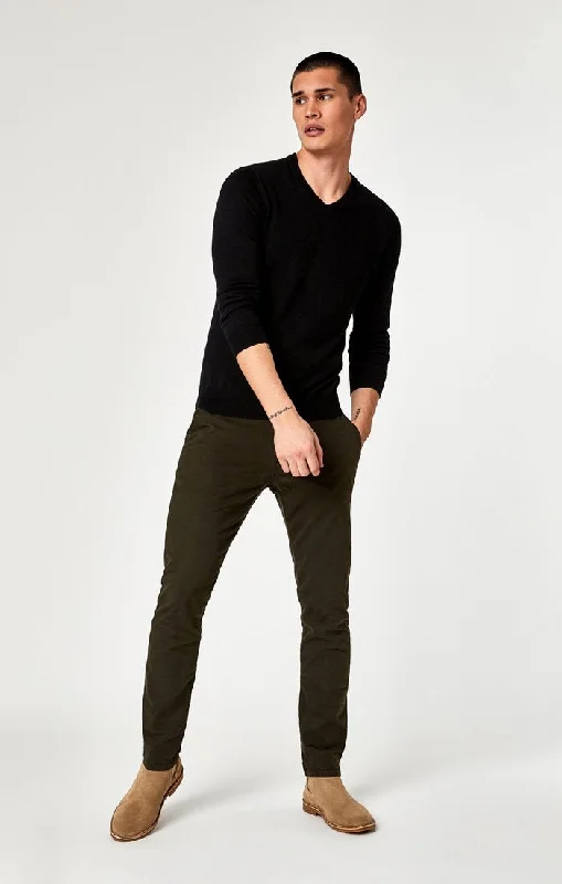 JOHNNY DARK GREEN TWILL PANT