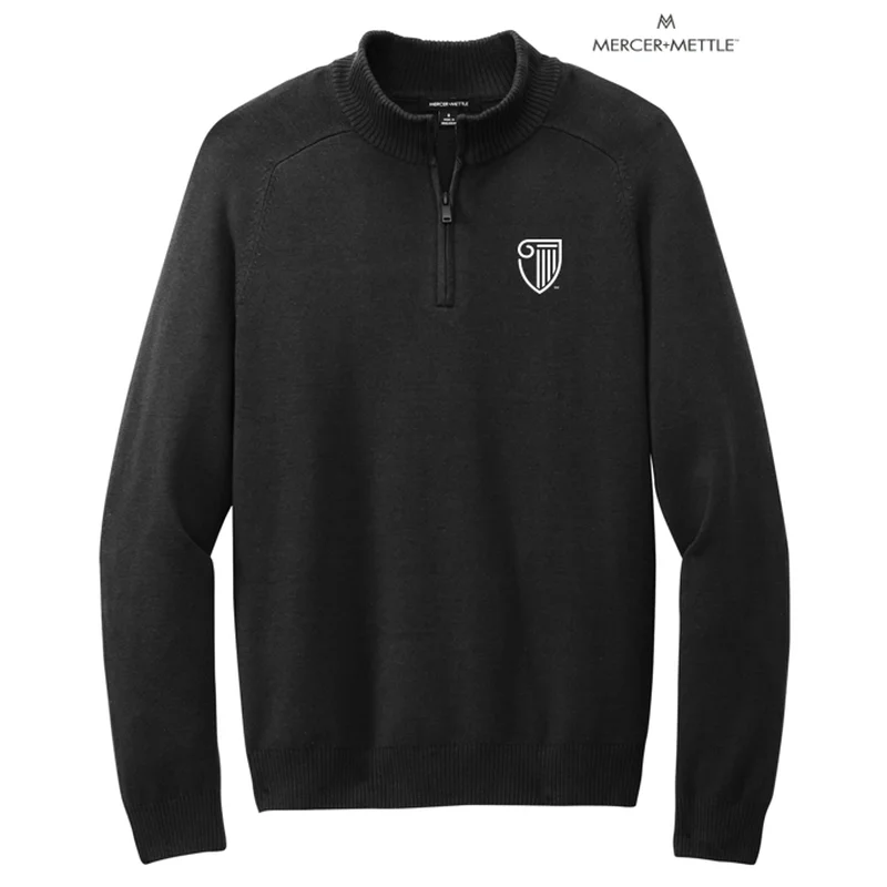 NEW STRAYER Mercer+Mettle™ 1/4-Zip Sweater - Deep Black