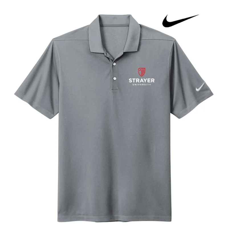 NEW STRAYER Nike Dri-FIT Micro Pique 2.0 Polo - Cool Grey