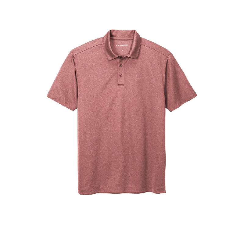 #Port Authority Heathered Silk Touch Performance Polo