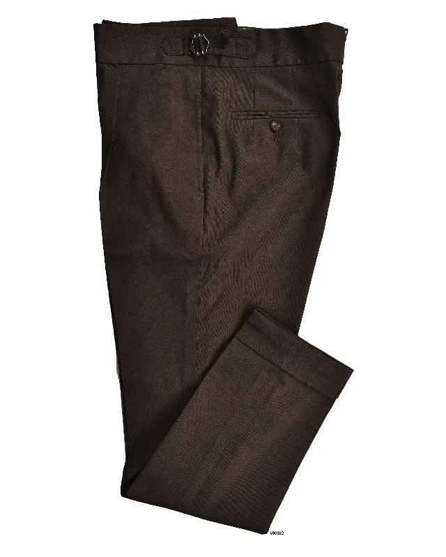 Stretchable Chino: Umber Brown Chino